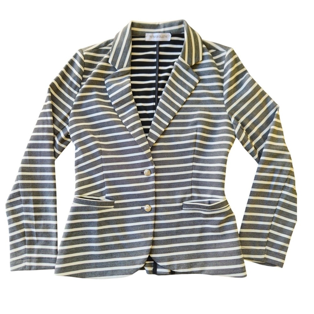 Porter Collective Jacket Small Nautical Sailor Quiet Luxury Coastal Grandma